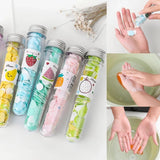 Portable Mini Bath Test Tube Confetti Foaming Flower Paper Soap Slice