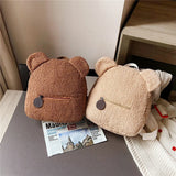 Mini Children Travel Shopping Rucksacks Lamb Fleece Women's Backpack