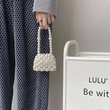 Mini Women Handbag Acrylic Beads Purse Small Crossbody Bag