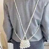 Mini Women Handbag Acrylic Beads Purse Small Crossbody Bag