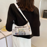 Women French Shoulder Bags PU Leather Underarm Bags