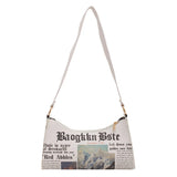 Women French Shoulder Bags PU Leather Underarm Bags