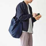 Portable Nylon Storage Organizer Bag Large Capacity Totes Shopping Shoulder Bag