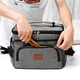 Waterproof Portable Office Lunch Bag Insulated Thermal Tote Cooler Handbag