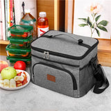 Waterproof Portable Office Lunch Bag Insulated Thermal Tote Cooler Handbag