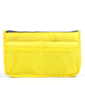 Portable Organizer Insert Bag Women Nylon Travel Insert Double Zipper Handbag