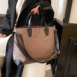 Portable Oxford Cloth Shoulder Bag Women Shopping Handbag