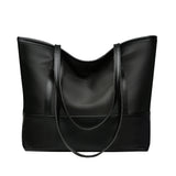 Oxford PU Leather Women's Shoulder Bag Large Capacity Handbag