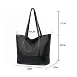 Oxford PU Leather Women's Shoulder Bag Large Capacity Handbag