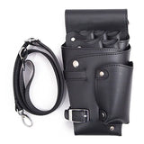 Barber Scissors Bag Hairdresser Organizer PU Leather Salon Storage Pockets
