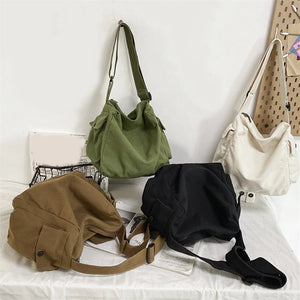 Waterproof Nylon Shoulder Bag Japanese Style Large Capacity