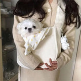Portable Pet Bag Puppy Kitten Carrier Canvas Single Shoulder Cat Bag Sling