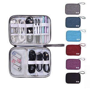 Portable Power Bank Bag Cables Earphone Wire Organizer