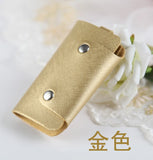Portable Pu Leather Keychain Key Holder Bag Case