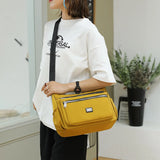 Women's Waterproof Nylon Crossbody Bag Soft Zipper Purses Multi-pocket Sac