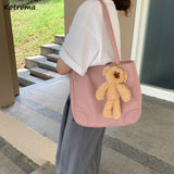 Casual Waterproof Nylon Shoulder Bag for Women Large Capacity Totes