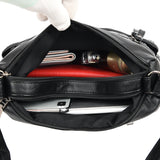 Casual Women PU Leather Crossbody Bag Large Capacity Multi-zipper Bag