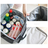 Portable Thermal Cooler Bag Insulated Lunch Box Zipper Tote