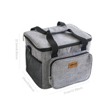 Portable Thermal Cooler Bag Insulated Lunch Box Zipper Tote
