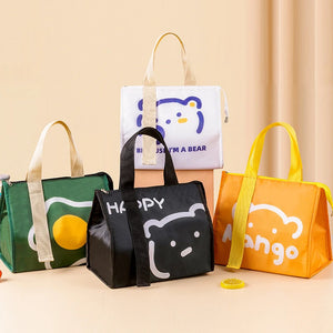 Portable Thermal Lunch Box Bags for Women Kids Food Storage Handbags