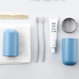 Portable Toothbrush Toothpaste Storage Box Holder with Cup Storage