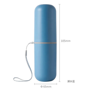 Portable Toothbrush Toothpaste Storage Box Holder with Cup Storage