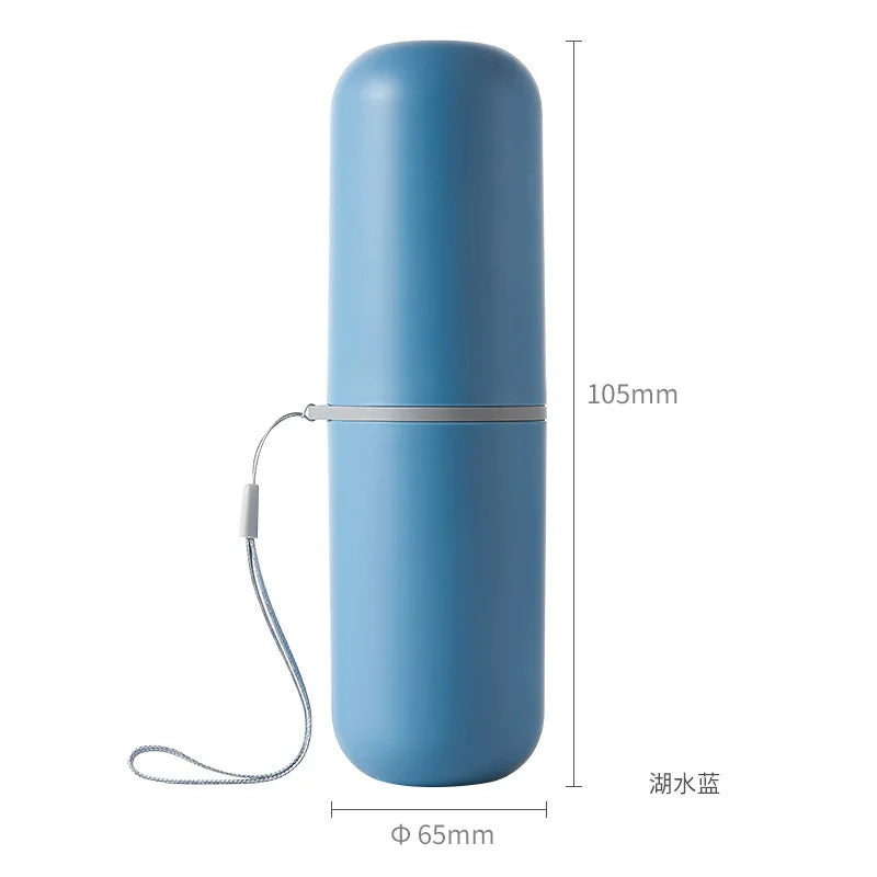 Portable Toothbrush Toothpaste Storage Box Holder with Cup Storage