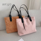 Plush Tote Handbag Women's Winter Shoulder Bag