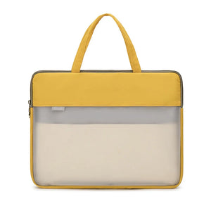 Portable Translucent Briefcase High Capacity File Organize Handbag