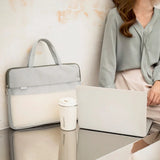 Portable Translucent Briefcase High Capacity File Organize Handbag