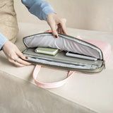 Portable Translucent Briefcase High Capacity File Organize Handbag