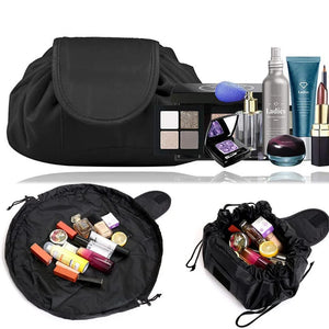 Portable Lazy Cosmetic Bag Fold Organizer Women Drawstring Makeup Cases