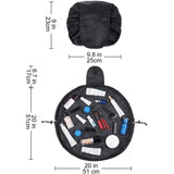 Portable Lazy Cosmetic Bag Fold Organizer Women Drawstring Makeup Cases