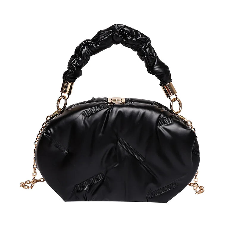 Portable Travel Women Padded Nylon Top-handle Shoulder Bag