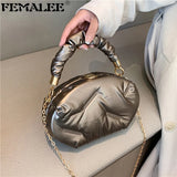 Portable Travel Women Padded Nylon Top-handle Shoulder Bag