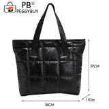 Women's Portable Padded Nylon Space Bag - Solid Quilted Lattice