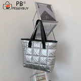 Women's Portable Padded Nylon Space Bag - Solid Quilted Lattice