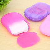 Portable Foaming Paper Soap Sheets Box Travel Bath Scented Hand Washing