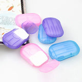 Portable Foaming Paper Soap Sheets Box Travel Bath Scented Hand Washing