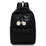 Daisy Print Women Backpack Multifunctional Travel Bag