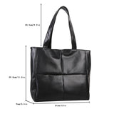 Women Cotton Padded Handbag PU Leather Large Capacity Shoulder Bag
