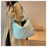 Women Cotton Padded Handbag Travel Shoulder Bag