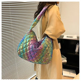 Women Cotton Padded Handbag Travel Shoulder Bag