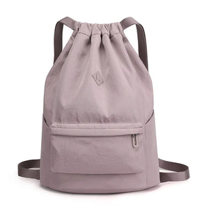 Portable Women Drawstring Backpack Lightweight Waterproof Daypack