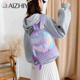 Women Laser Travel Backpack Fish Tail Bookbag