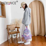 Women Laser Travel Backpack Girls PU Leather Cartoon Fish Tail Bookbag