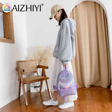 Women Laser Travel Backpack Fish Tail Bookbag