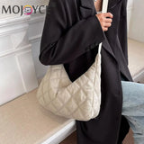 Portable Women Nylon Cotton Padded Shoulder Crossbody Space Bag