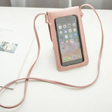 Women Shoulder Bag Cross Body Mobile Phone Touch Screen Window Mini Purse