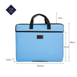 Canvas A4 Zipper Bag Office Briefcase Large Capacity Multi-layer Information Bag
